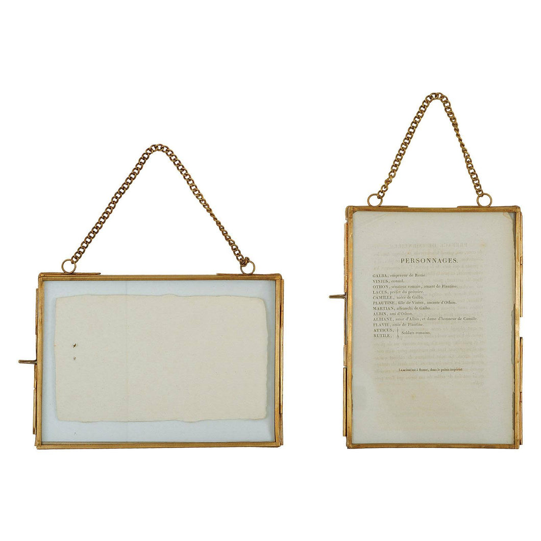 Brass and Glass Photo Frame, 2 Styles