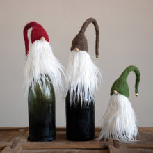 Load image into Gallery viewer, Wool Felt Gnome Bottle Topper
