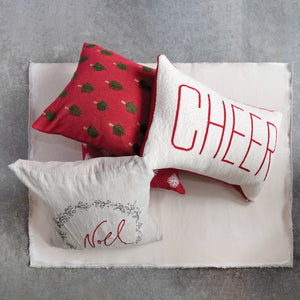 Noel Linen & Cotton Embroidered Pillow
