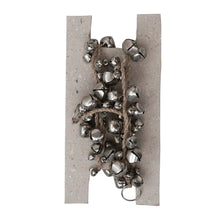 Load image into Gallery viewer, 72&quot;L Metal Jingle Bell Garland, Silver Finish
