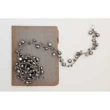 Load image into Gallery viewer, 72&quot;L Metal Jingle Bell Garland, Silver Finish
