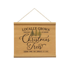 Load image into Gallery viewer, Rubberwood and Paper Scroll Wall Decor &quot;Christmas Trees&quot;
