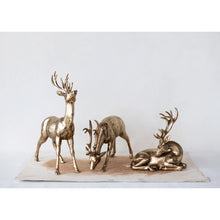 Load image into Gallery viewer, Resin Lying Deer, Gold Finish
