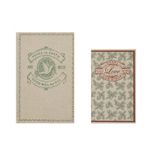 Load image into Gallery viewer, Canvas Christmas Book Storage Boxes &quot;Peace On Earth&quot;, Set of 2
