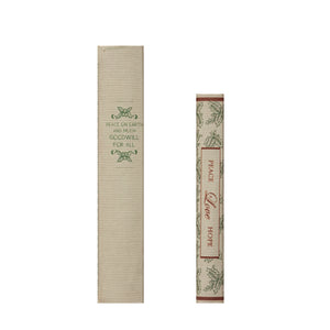 Canvas Christmas Book Storage Boxes "Peace On Earth", Set of 2