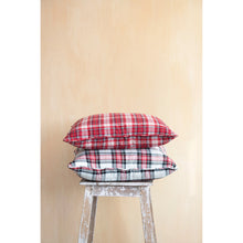 Load image into Gallery viewer, Red Plaid Throw Pillow, 2 Styles
